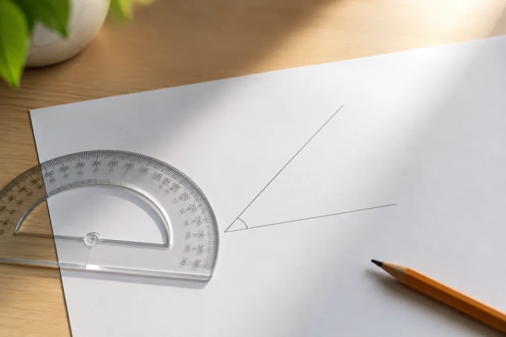 An angle with its measure marked in degrees